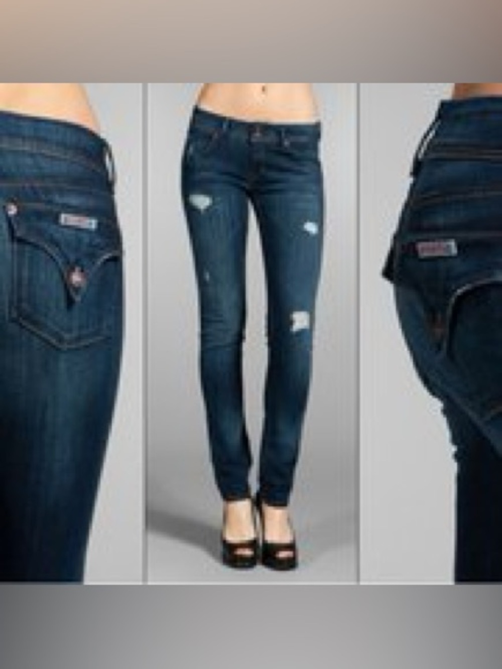 Hudson women’s tapered ankle stretch denim jeans